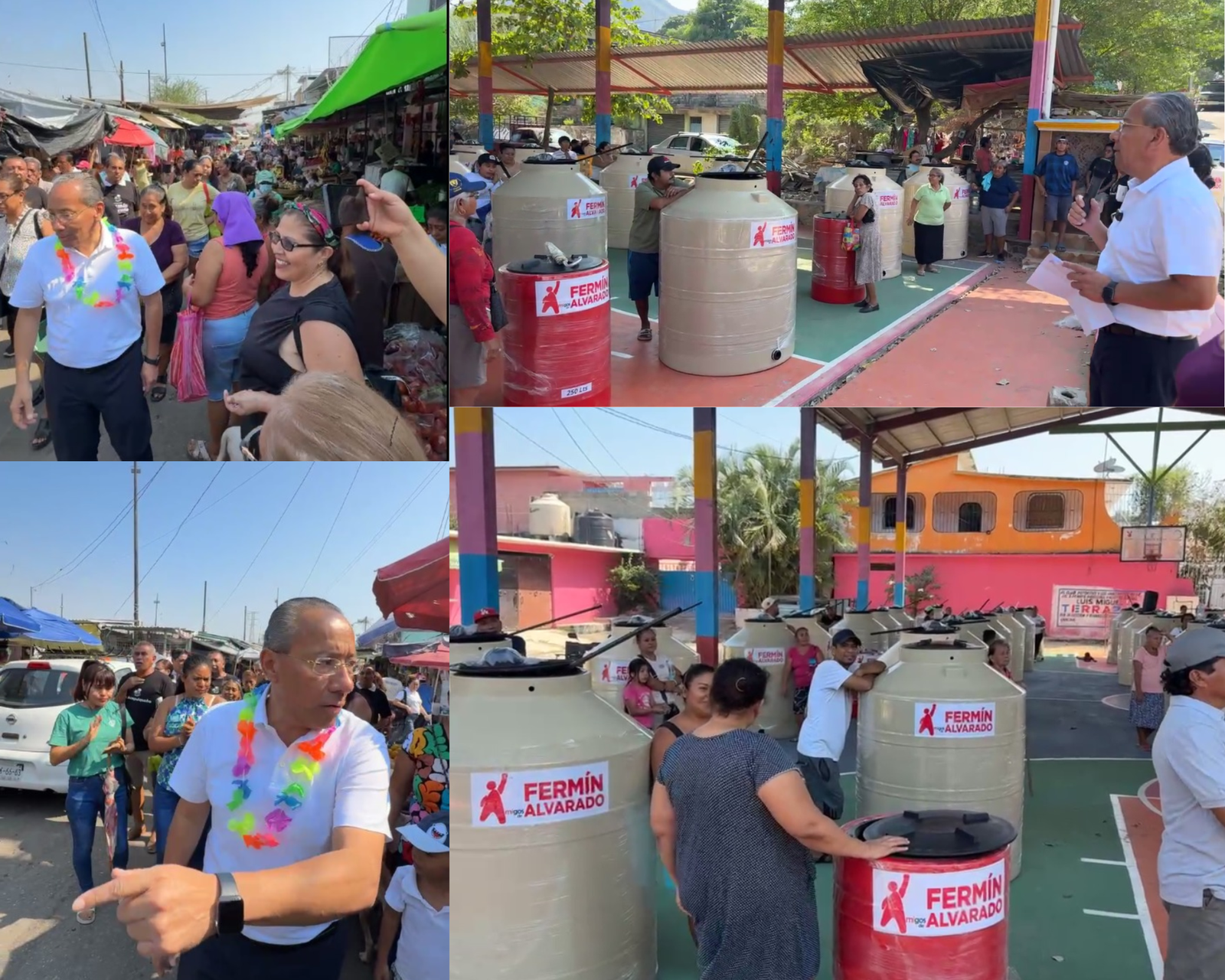 Fermín Alvarado visita el Mercado de la Zapata y la Col. 5 de Mayo en Acapulco. Propone rescatar la economía local y recuerda obras pendientes.