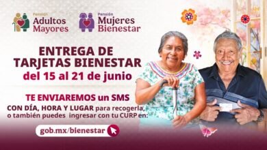La Secretaría de Bienestar entregará tarjetas para Adultos Mayores y Mujeres Bienestar del 15 al 21 de junio; consulta requisitos y fechas.