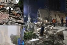 Edificio derrumbado tras terremoto Venezuela 2026 en Altamira Caracas.