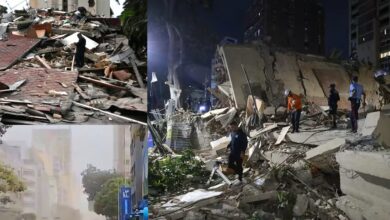 Edificio derrumbado tras terremoto Venezuela 2026 en Altamira Caracas.