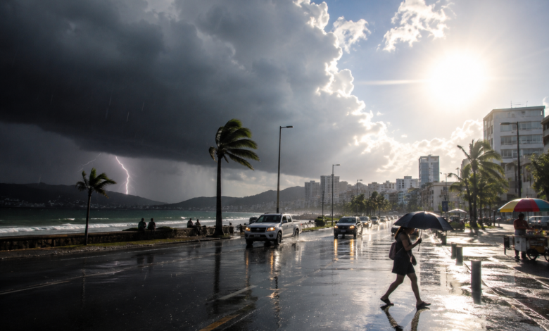México enfrentará lluvias fuertes, calor de hasta 45°C y rachas de viento este martes. Guerrero figura entre los estados con mayor riesgo por inundaciones.