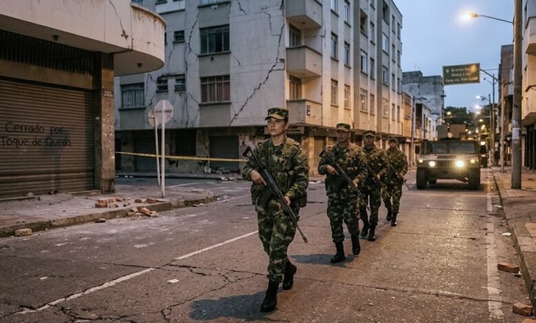 Cali decreta toque de queda y militariza la ciudad tras el terremoto de 7.4. Hay 188 desaparecidos, 35 fallecidos y más de mil efectivos en las calles