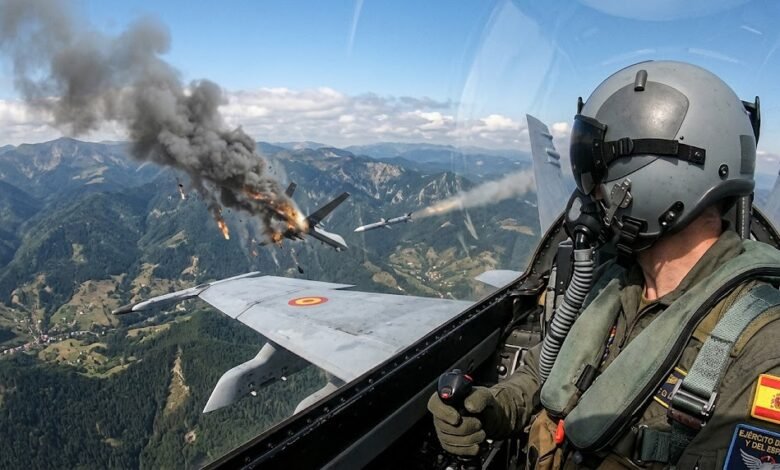 Un F-18 español de la OTAN derribó un dron que entró en el espacio aéreo de Rumanía. La Alianza investiga su posible origen ruso.