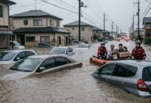 Lluvias extremas en Japón dejan al menos seis muertos, inundaciones y daños al transporte, mientras las autoridades mantienen la emergencia.