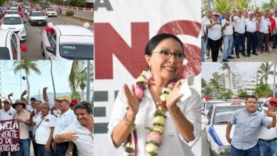 El Frente Amplio de Transportistas movilizó 2,000 unidades en Acapulco en respaldo a Esthela Damián y anunció solicitud de Récord Guinness.