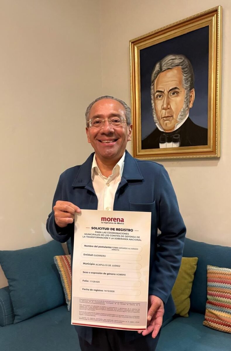 Fermín Alvarado se inscribe para contener como coordinador en Acapulco